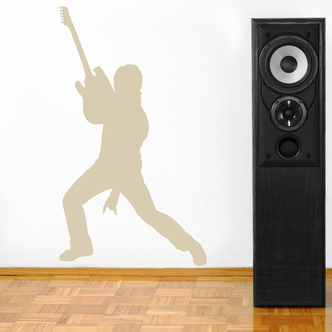 ROCK GUITAR PLAYER Wall Sticker Decal Stencil Silhouette ST90