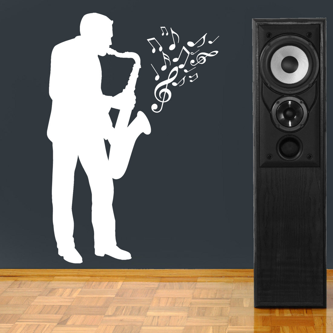 SAXOPHONE PLAYER Wall Sticker Decal Stencil Silhouette ST91