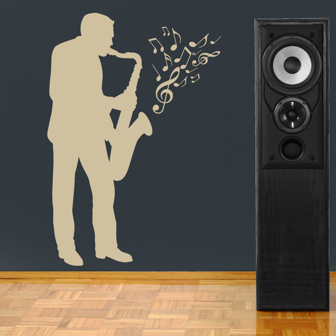 SAXOPHONE PLAYER Wall Sticker Decal Stencil Silhouette ST91