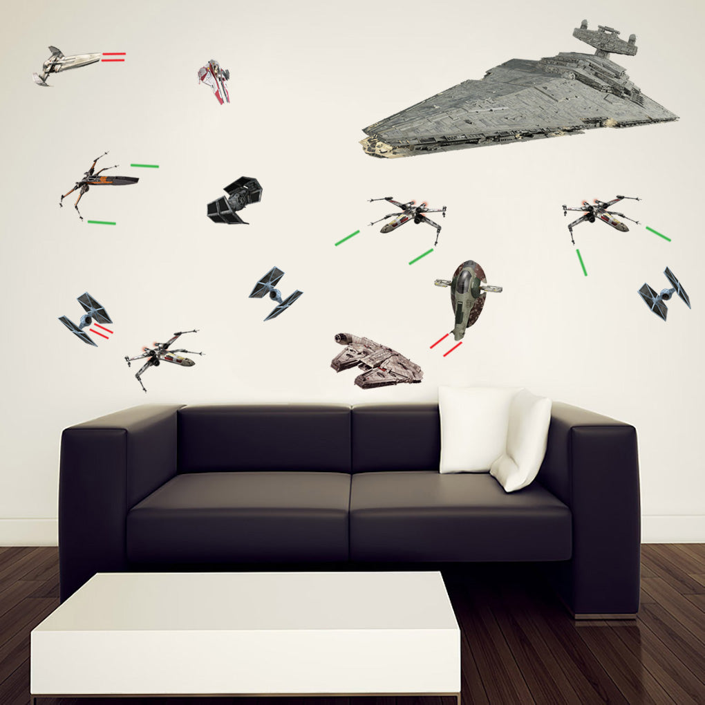 Star Wars Battle Ships Set Stickers Muraux Stickers WC160