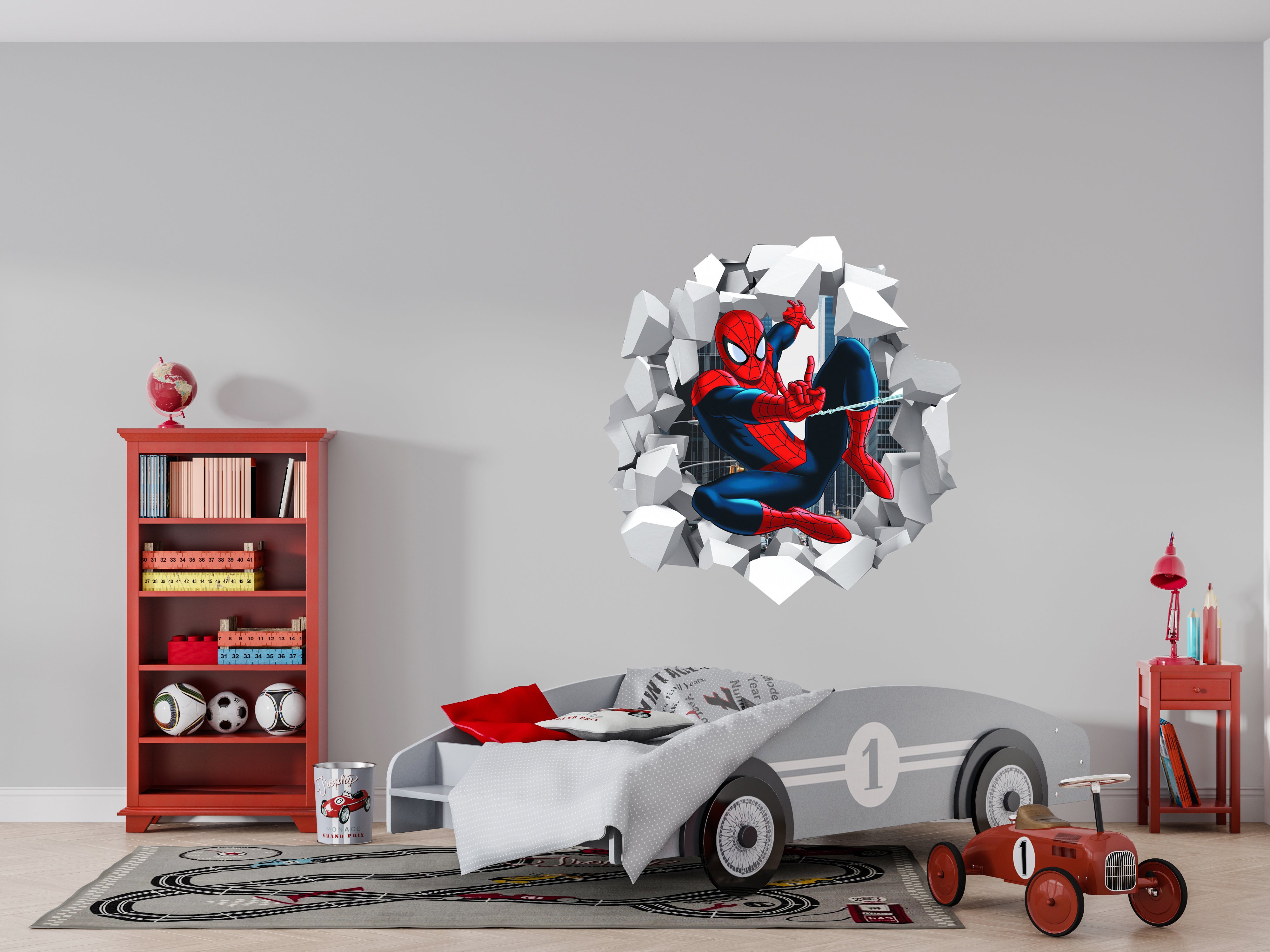 Spiderman 3D Explosion Effect Wall Sticker Decal WC404