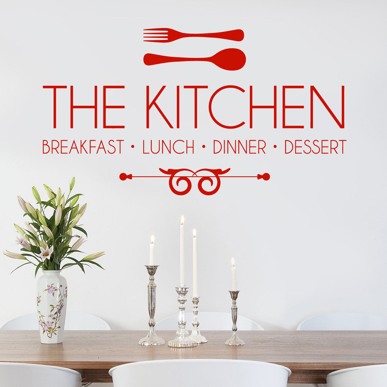 KITCHEN Breakfast Luch Dinner Inspirational Quotes Wall Sticker Décalque SQ87