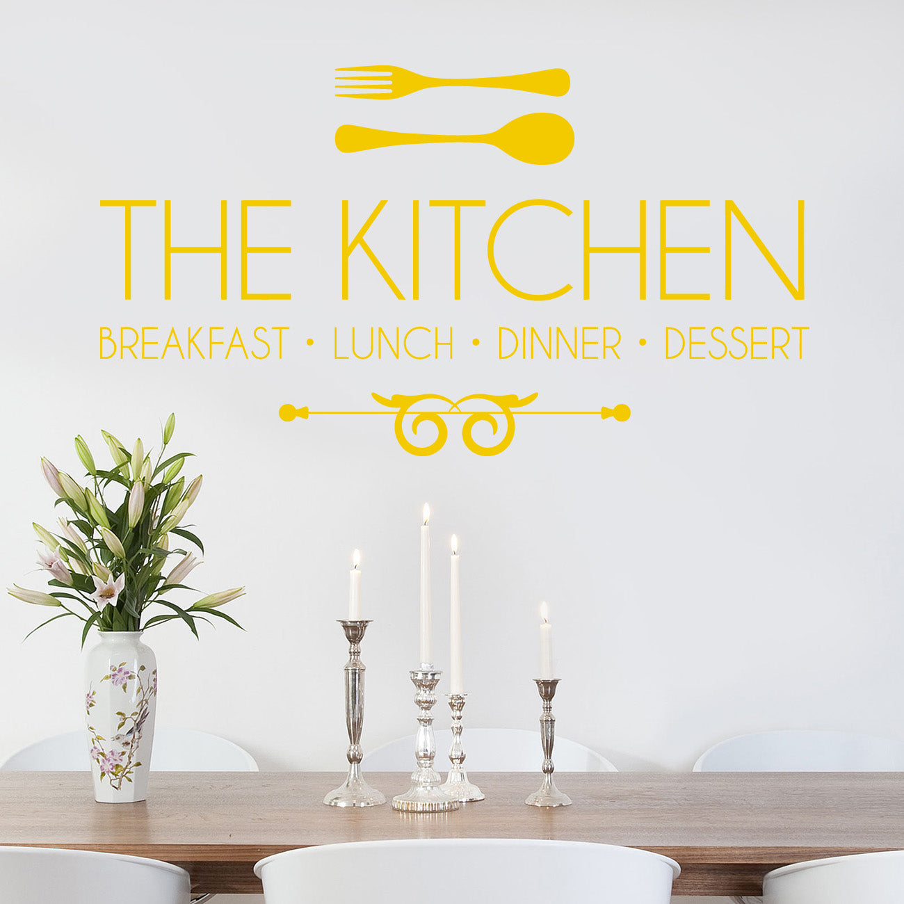 KITCHEN Breakfast Luch Dinner Inspirational Quotes Wall Sticker Décalque SQ87