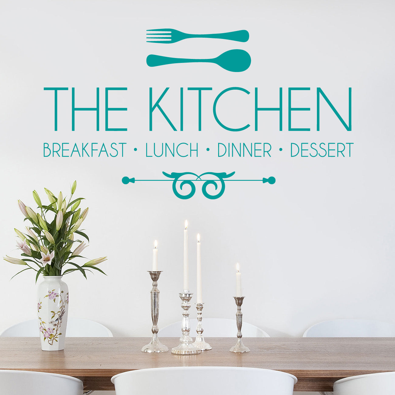 KITCHEN Breakfast Luch Dinner Inspirational Quotes Wall Sticker Décalque SQ87