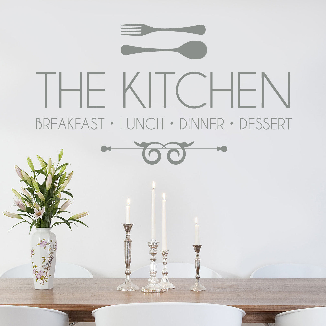 KITCHEN Breakfast Luch Dinner Inspirational Quotes Wall Sticker Décalque SQ87
