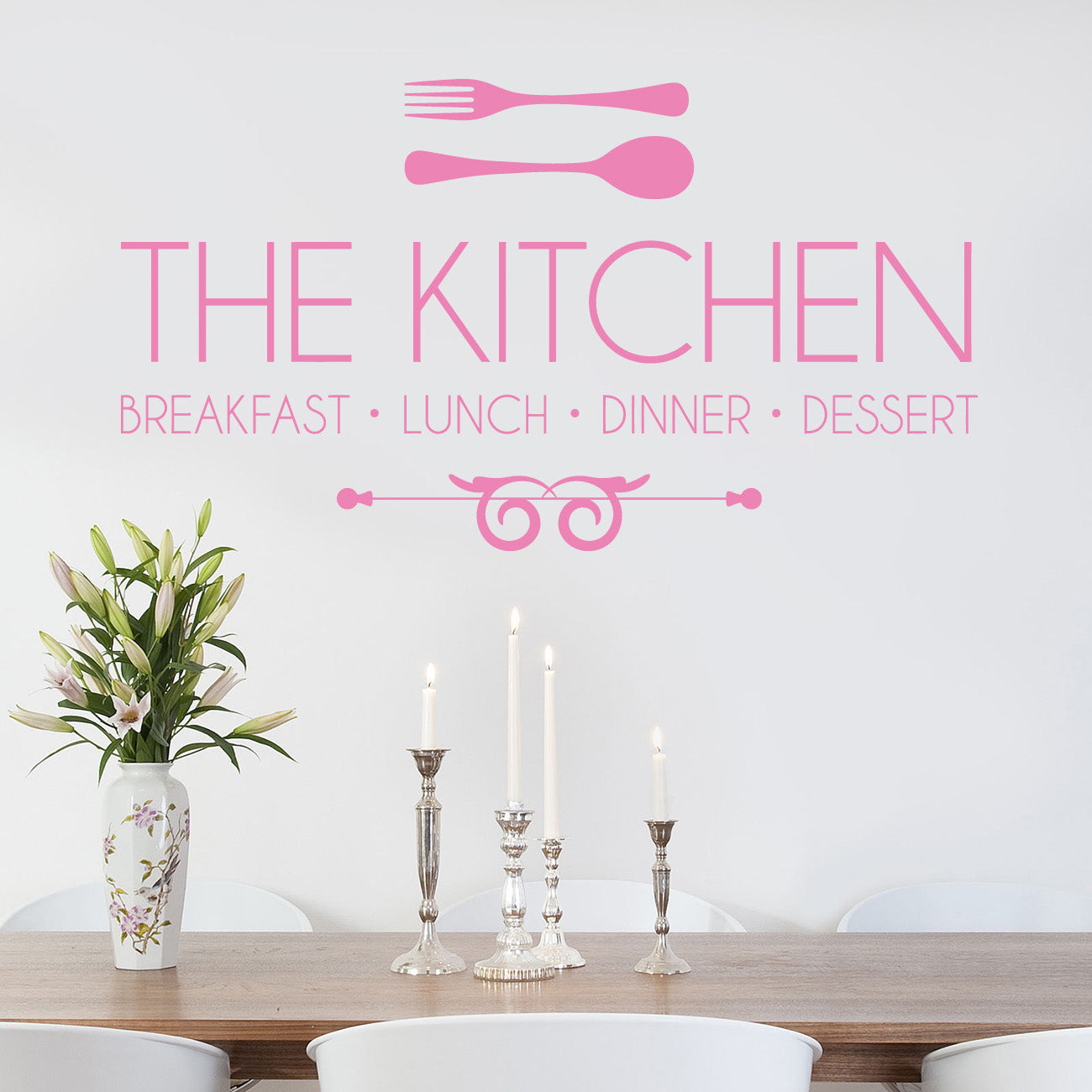 KITCHEN Breakfast Luch Dinner Inspirational Quotes Wall Sticker Décalque SQ87