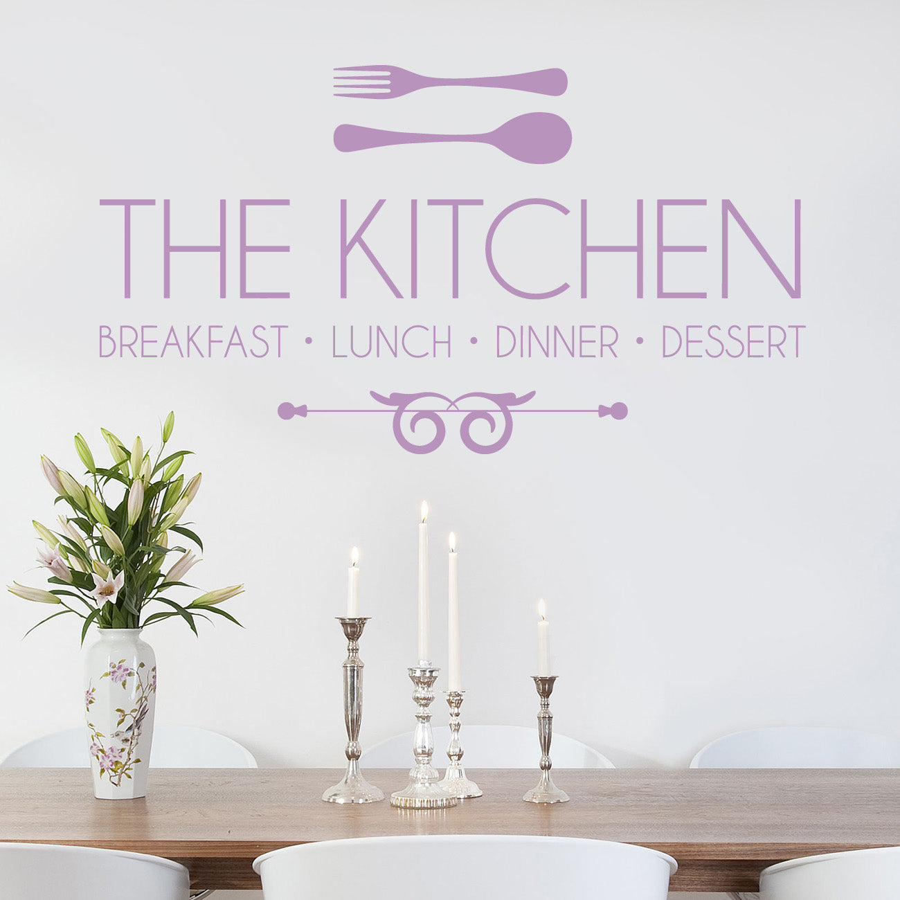KITCHEN Breakfast Luch Dinner Inspirational Quotes Wall Sticker Décalque SQ87