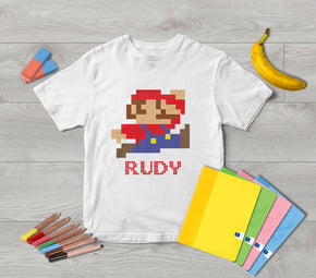 Super Mario Bros Personalized Name T-shirt TS006