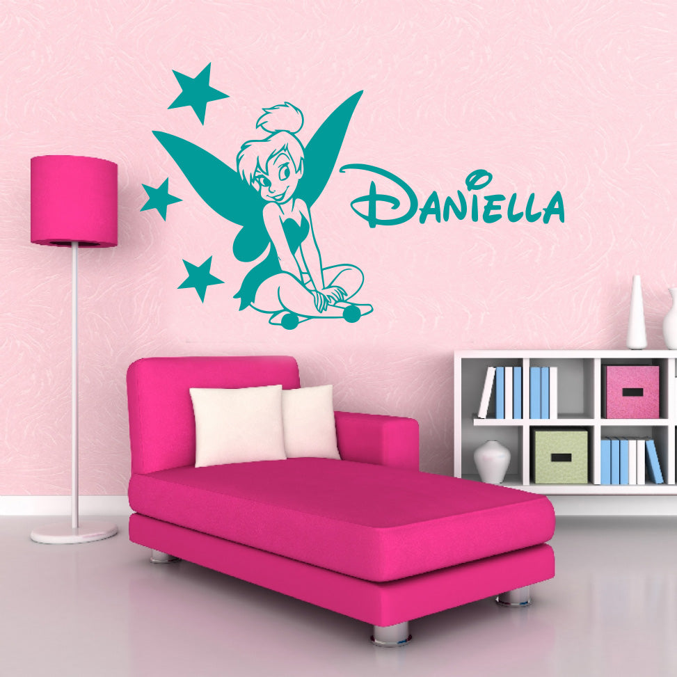 Tinkerbell Personalized Wall Sticker Decal Stencil Silhouette ST132