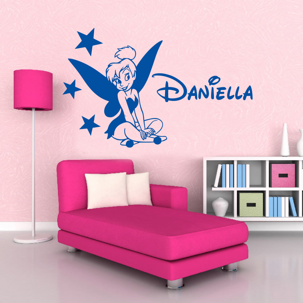 Tinkerbell Personalized Wall Sticker Decal Stencil Silhouette ST132
