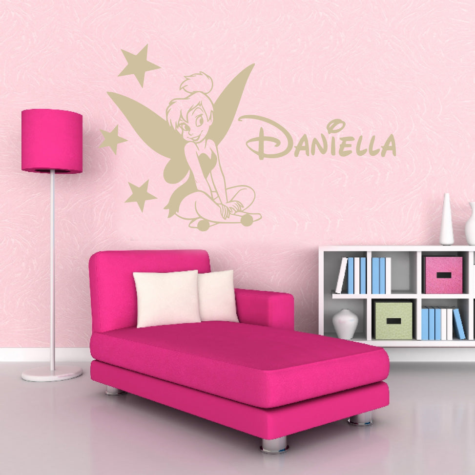 Tinkerbell Personalized Wall Sticker Decal Stencil Silhouette ST132