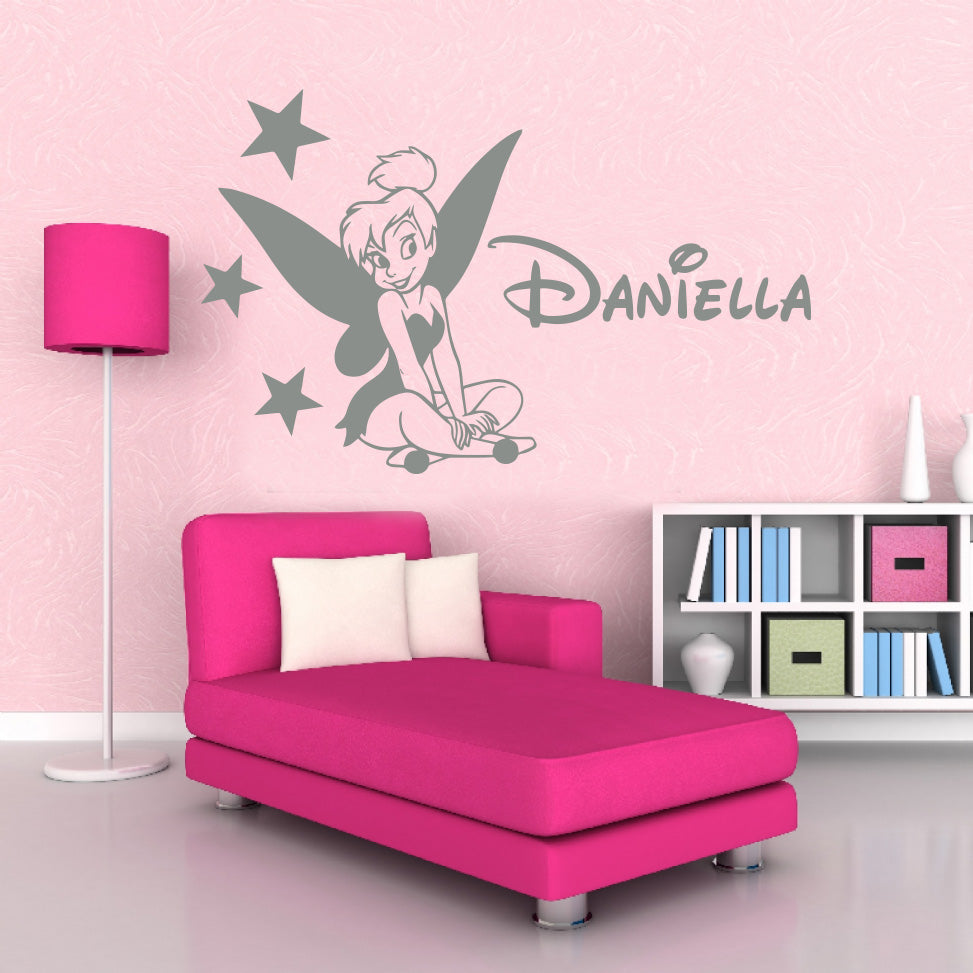 Tinkerbell Personalized Wall Sticker Decal Stencil Silhouette ST132