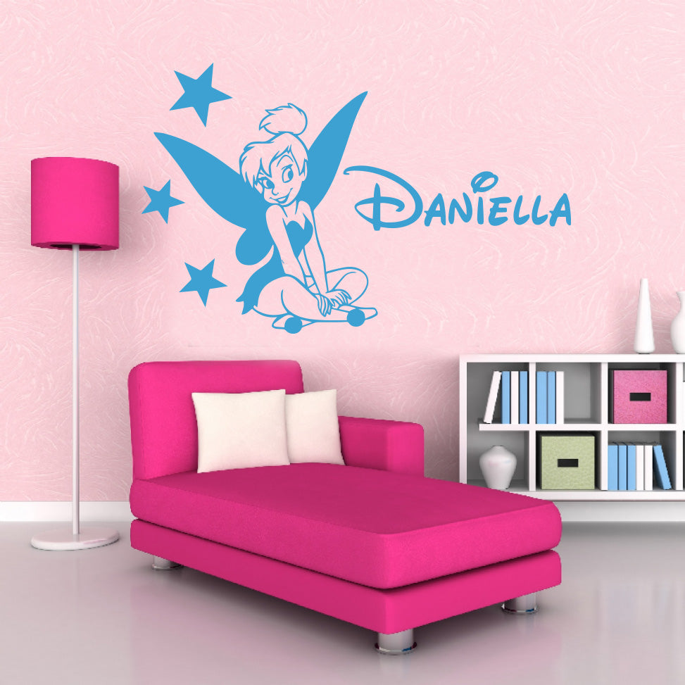 Tinkerbell Personalized Wall Sticker Decal Stencil Silhouette ST132