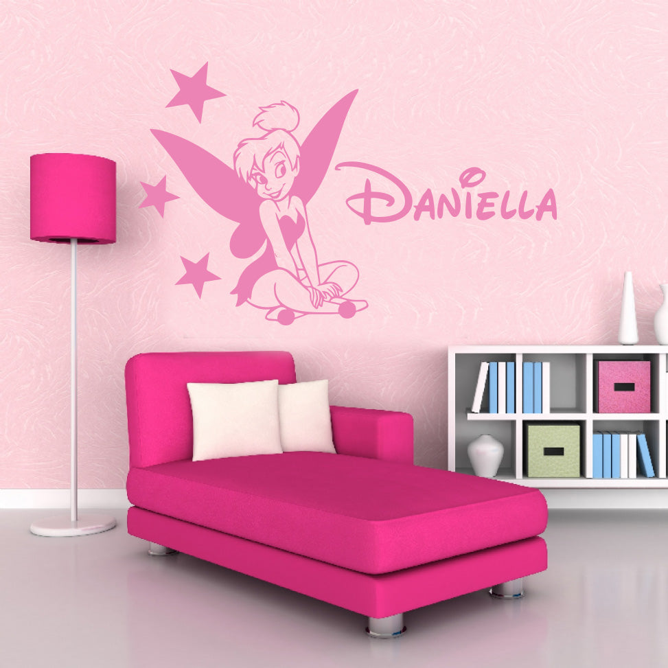 Tinkerbell Personalized Wall Sticker Decal Stencil Silhouette ST132
