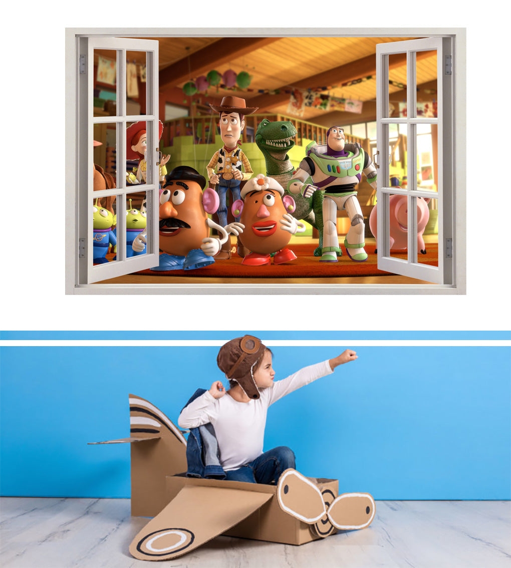 Toy Story Buzz Woody 3D Window Wall Sticker Decal C091