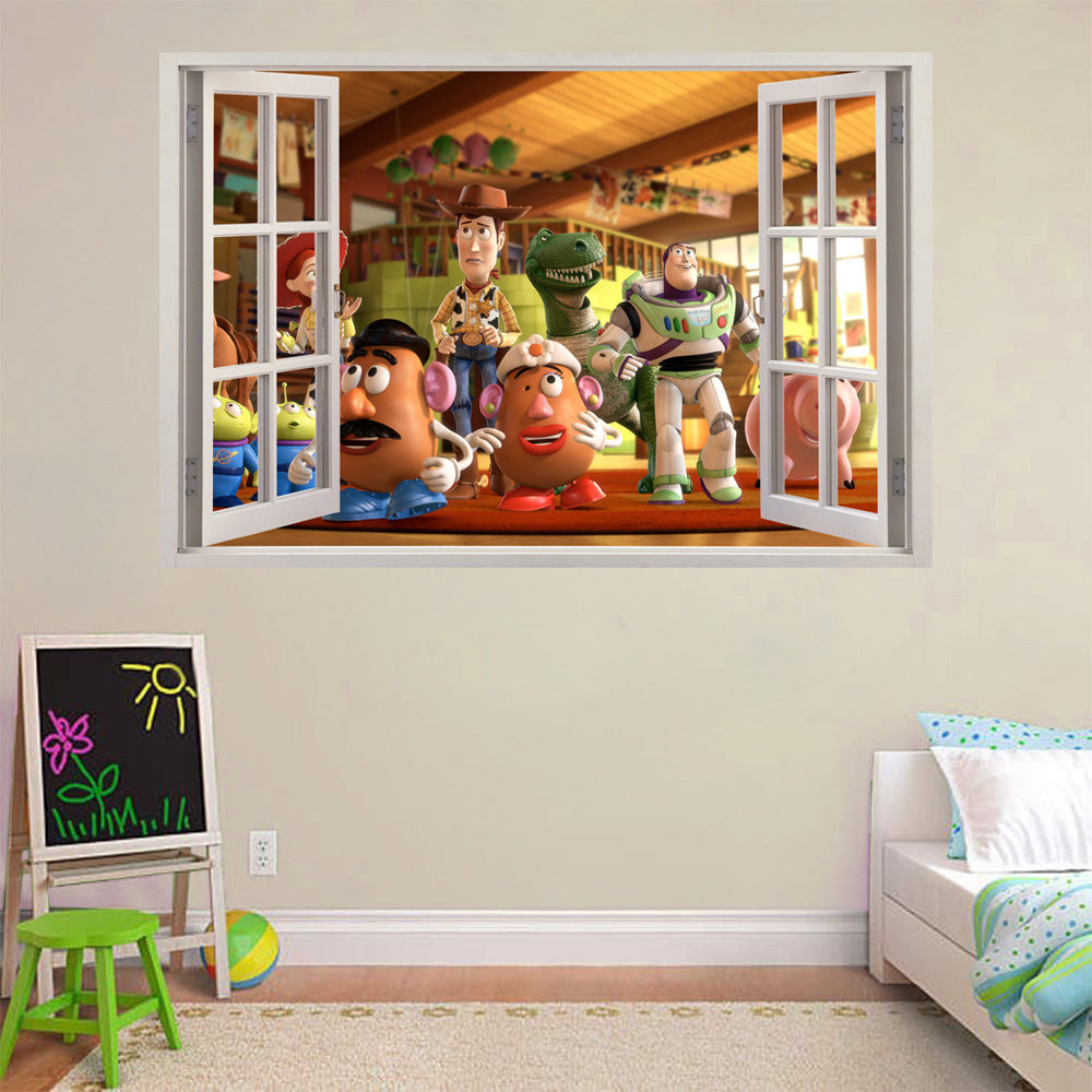 Toy Story Buzz Woody 3D Window Wall Sticker Decal C091