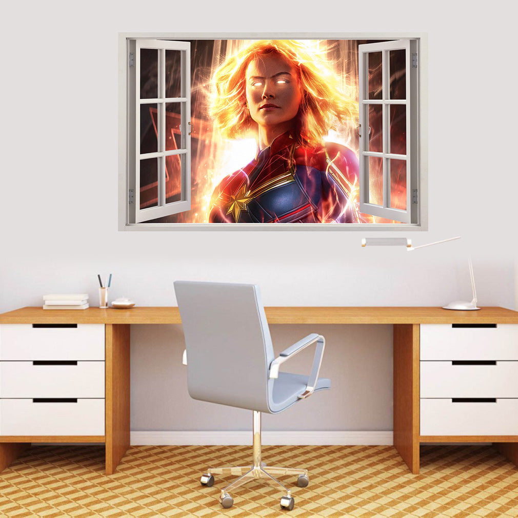 Super Heroes 3D Window Wall Sticker Decal W019