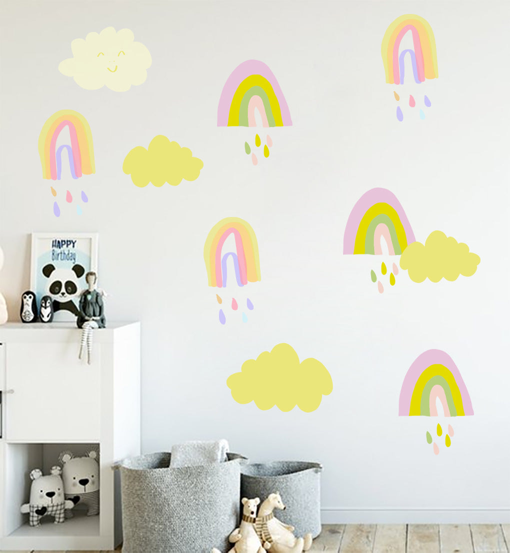 Watercolor Rainbow Set Wall Stickers Decals WC262