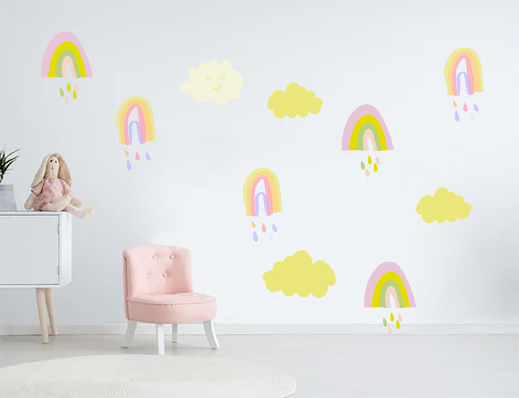 Watercolor Rainbow Set Wall Stickers Decals WC262