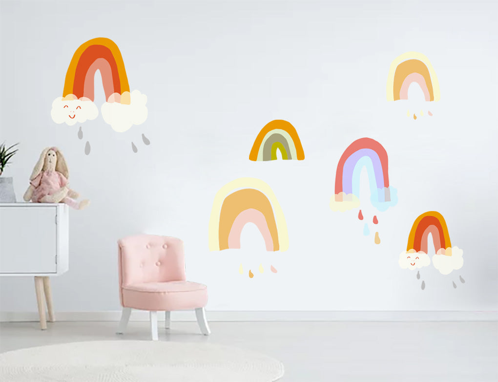 Watercolor Rainbow Set Wall Stickers Decals WC263