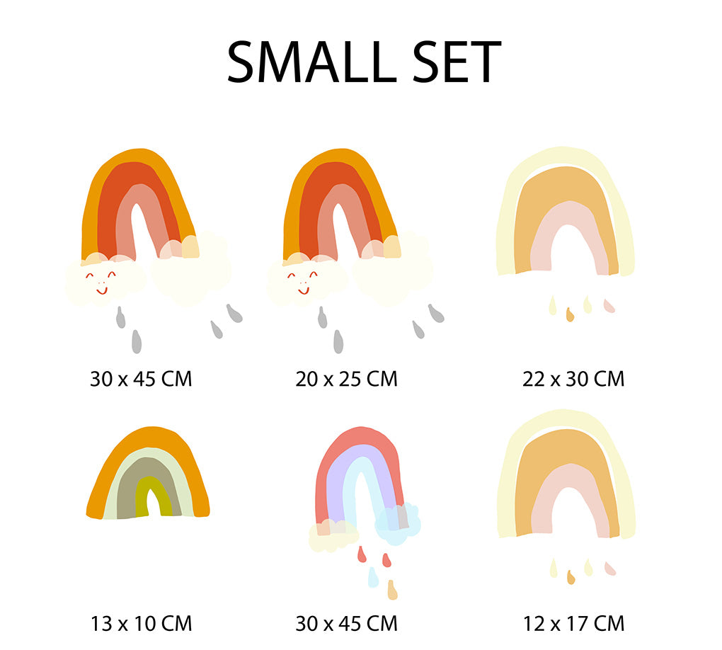 Watercolor Rainbow Set Wall Stickers Decals WC263
