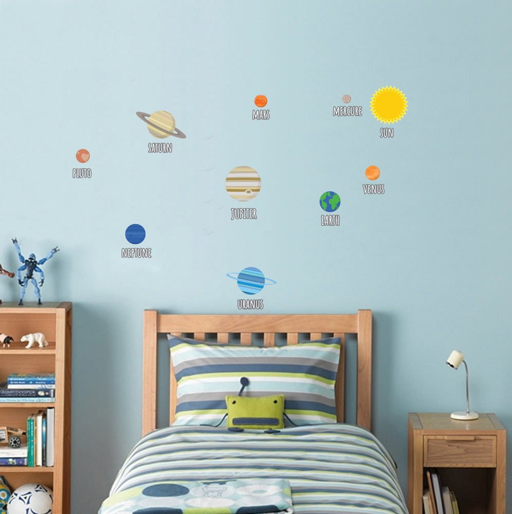 Solar System Interstellar Planets Wall Stickers Decals WC109
