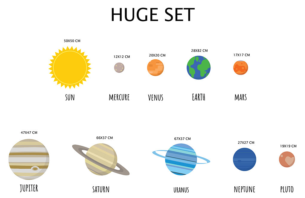 Solar System Interstellar Planets Wall Stickers Decals WC109