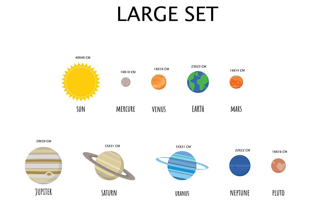 Solar System Interstellar Planets Wall Stickers Decals WC109