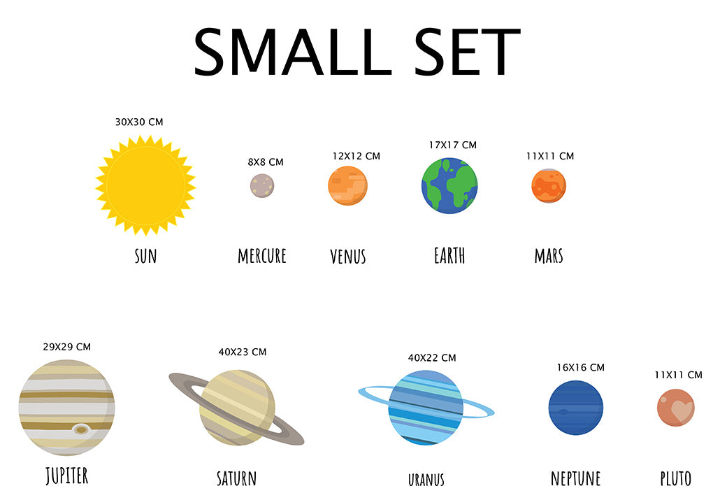 Solar System Interstellar Planets Wall Stickers Decals WC109