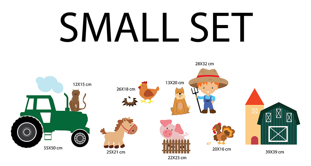 MY LITTLE FARM Set Personalized Custom Name Wall Sticker Decal WC113