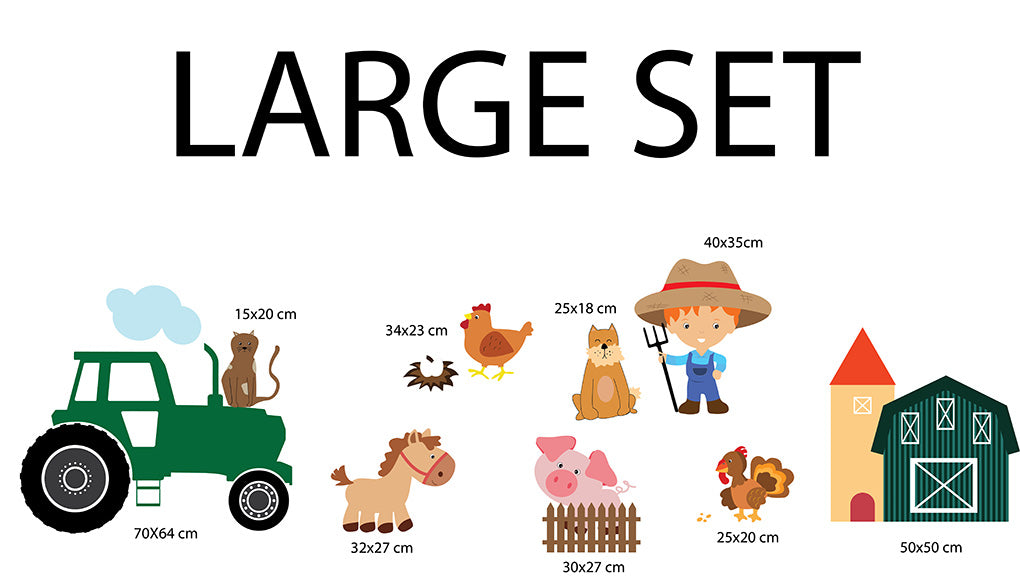 MY LITTLE FARM Set Personalized Custom Name Wall Sticker Decal WC113