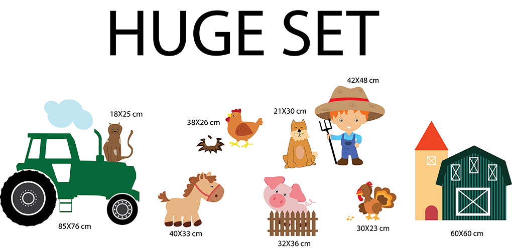 MY LITTLE FARM Set Personalized Custom Name Wall Sticker Decal WC113