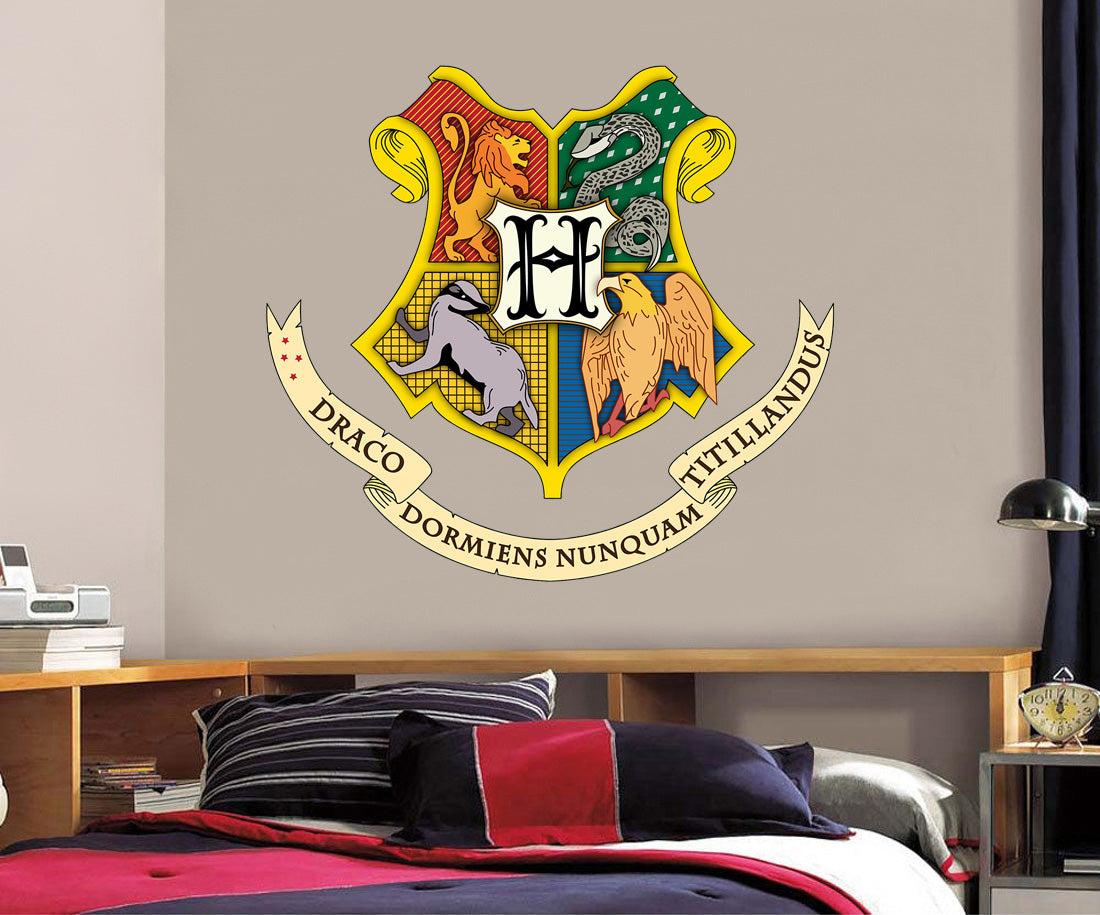 LOGO Poudlard Harry Potter autocollant mural wc11