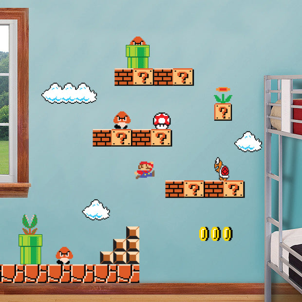 Super Mario Bros Scene Wall Sticker Decal Home Decor Art WC137