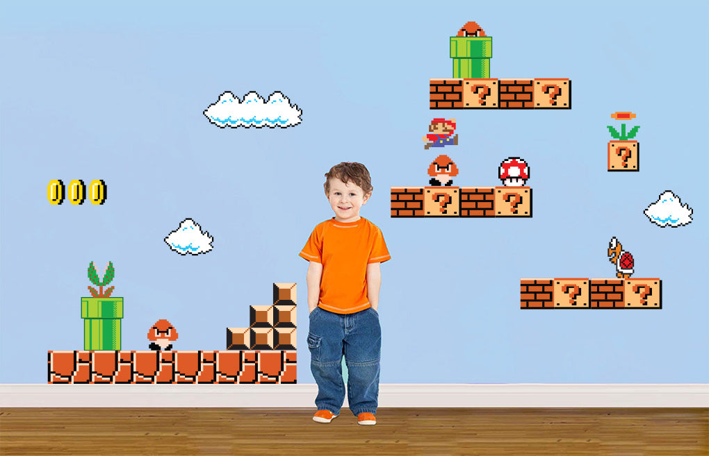 Super Mario Bros Scene Wall Sticker Decal Home Decor Art WC137