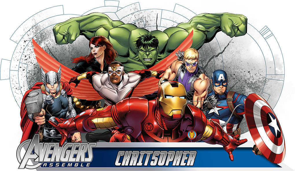 The Avengers Superheroes Personnalisé Custom Name Wall Sticker Décalque WC141