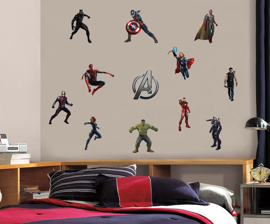 The Avengers Characters Set Super Heroes Wall Sticker Decal WC143