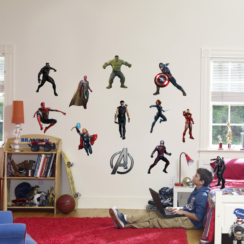 The Avengers Characters Set Super Heroes Wall Sticker Decal WC143
