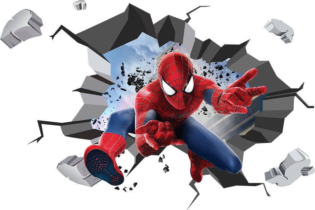 Spider-Man 3D Explosion Effect Wall Sticker Decal WC165