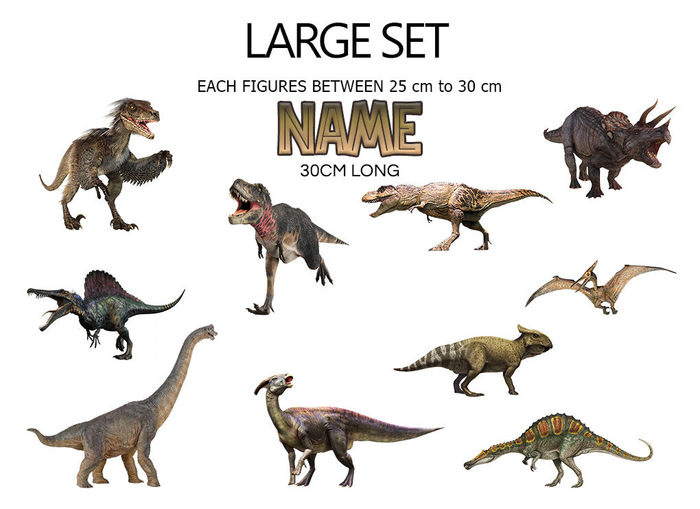 DINOSAURS Set Personalized Custom Name Wall Sticker Decal WC167