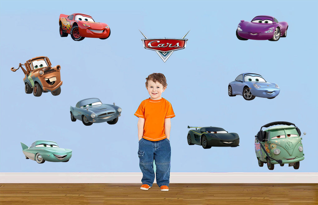 Disney Cars Movie Set PERSONALIZED Cars Set Wall Sticker Decal WC211