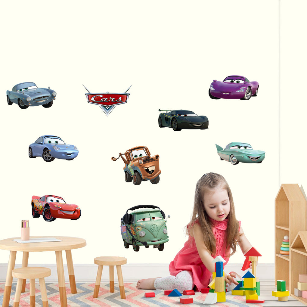 Disney Cars Movie Set PERSONALIZED Cars Set Wall Sticker Decal WC211