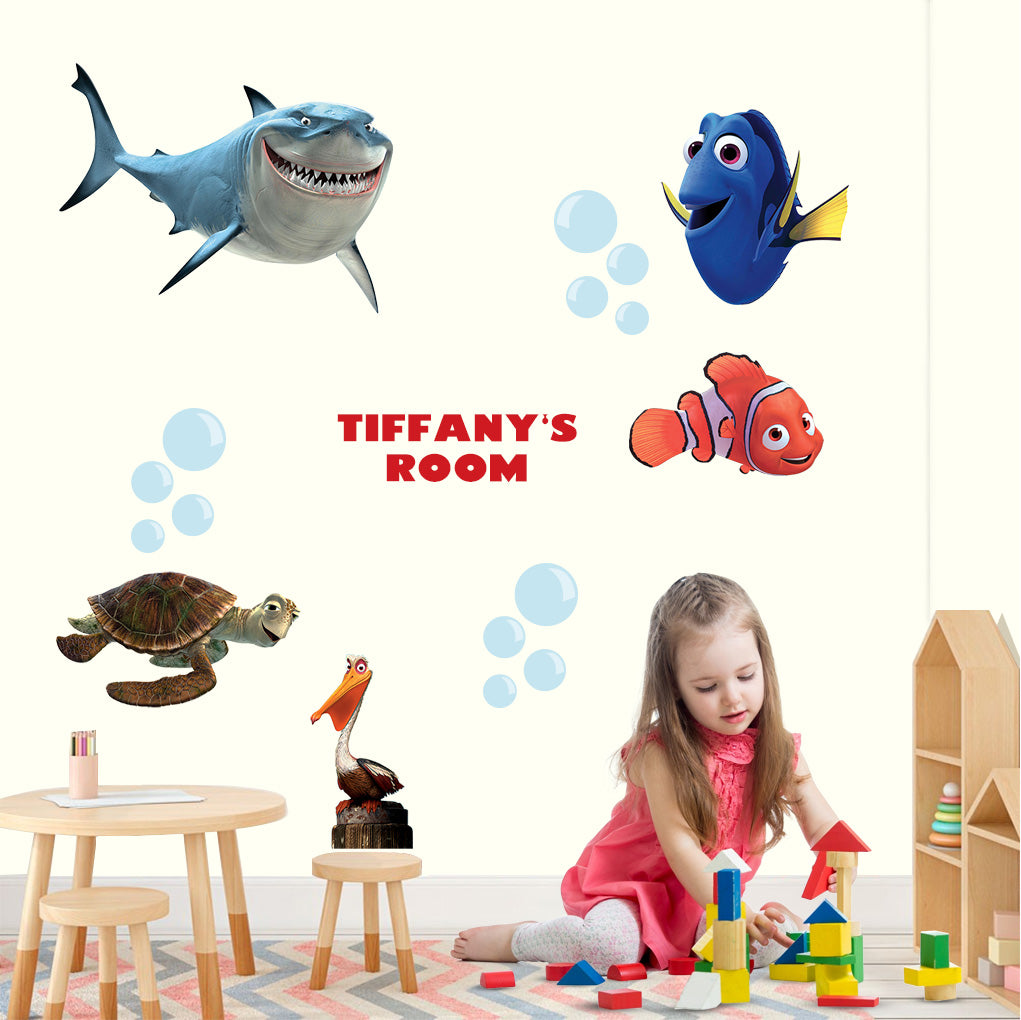 Finding Nemo Personalized Custom Name Wall Sticker Decal WC213