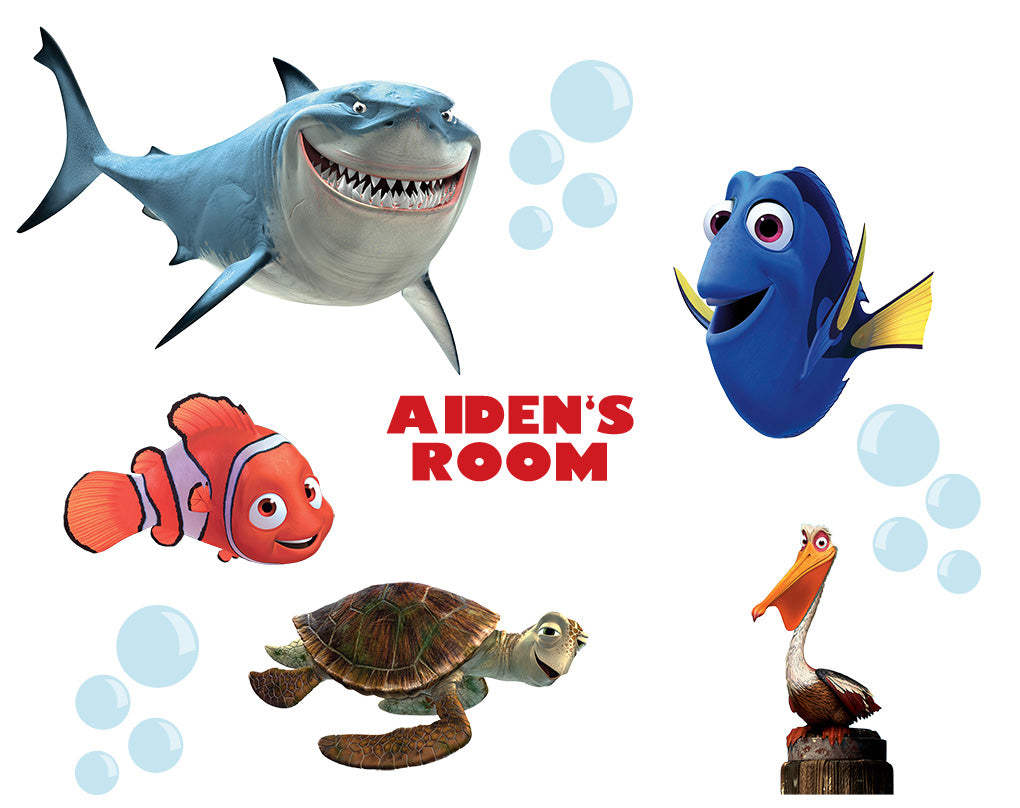 Finding Nemo Personalized Custom Name Wall Sticker Decal WC213
