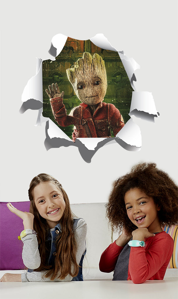 GROOT Guardians Of The Galaxy 3D Torn Paper Style Wall Sticker Decal WC225