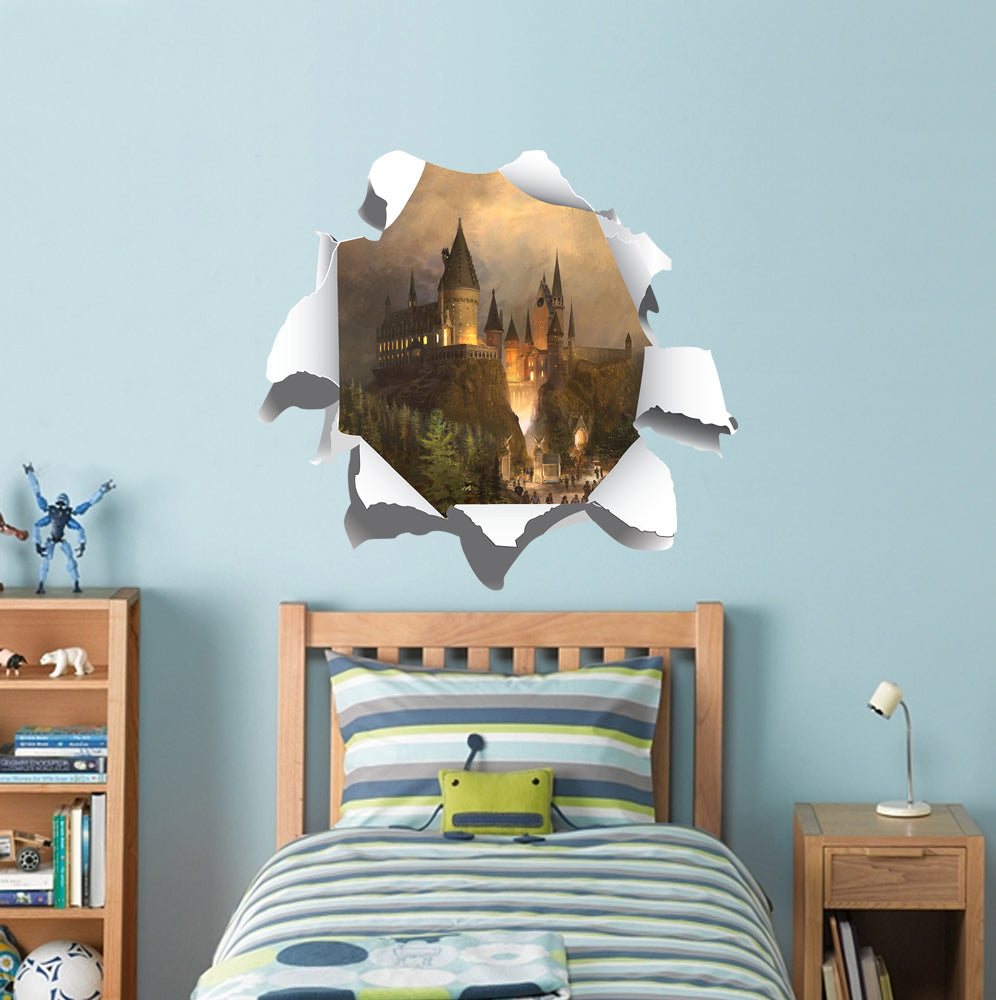 Poudlard Harry Potter 3D Torn Paper Effect Wall Sticker Décalcomanies WC227
