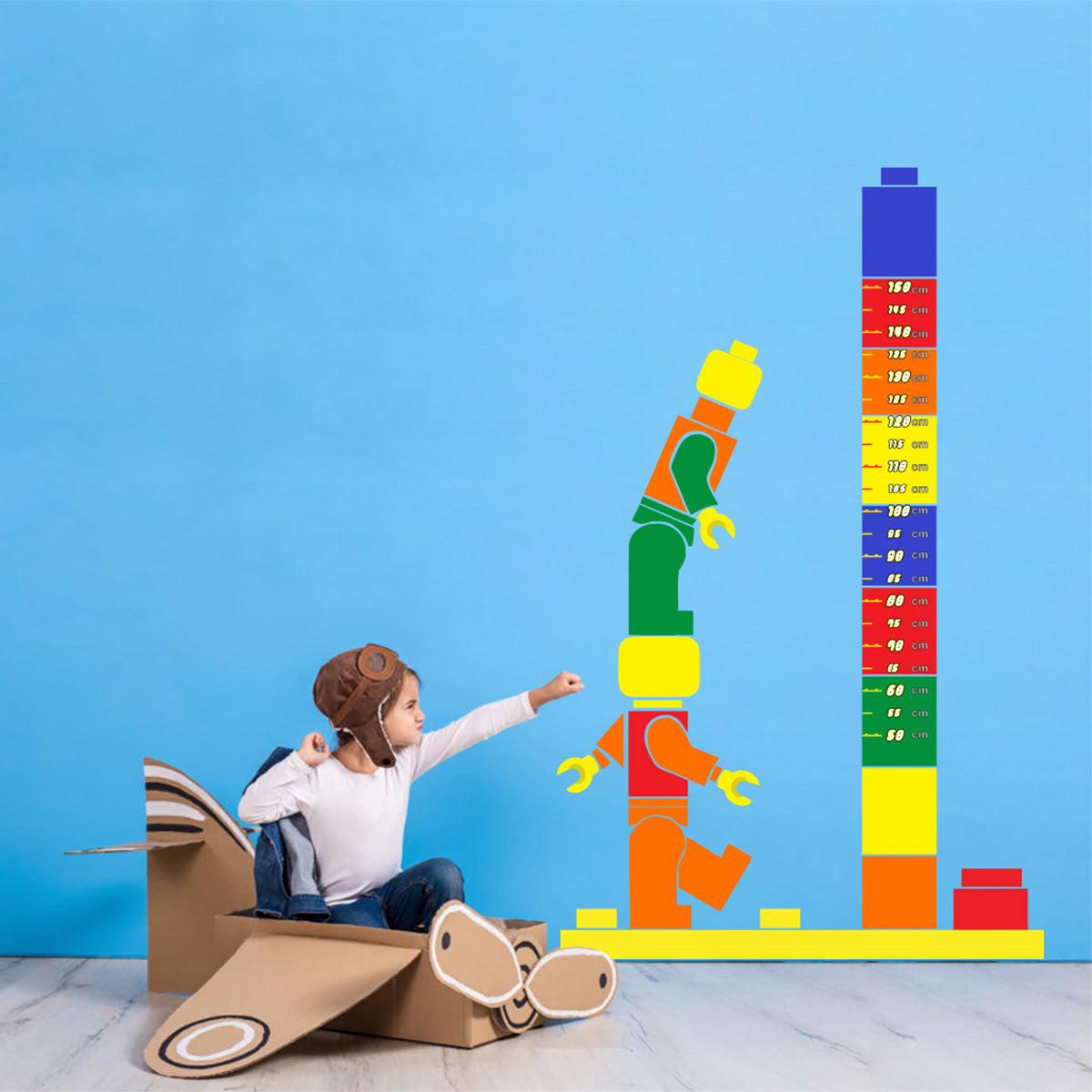 Tableau de hauteur de croissance des enfants pour autocollant mural WC232 pour enfants