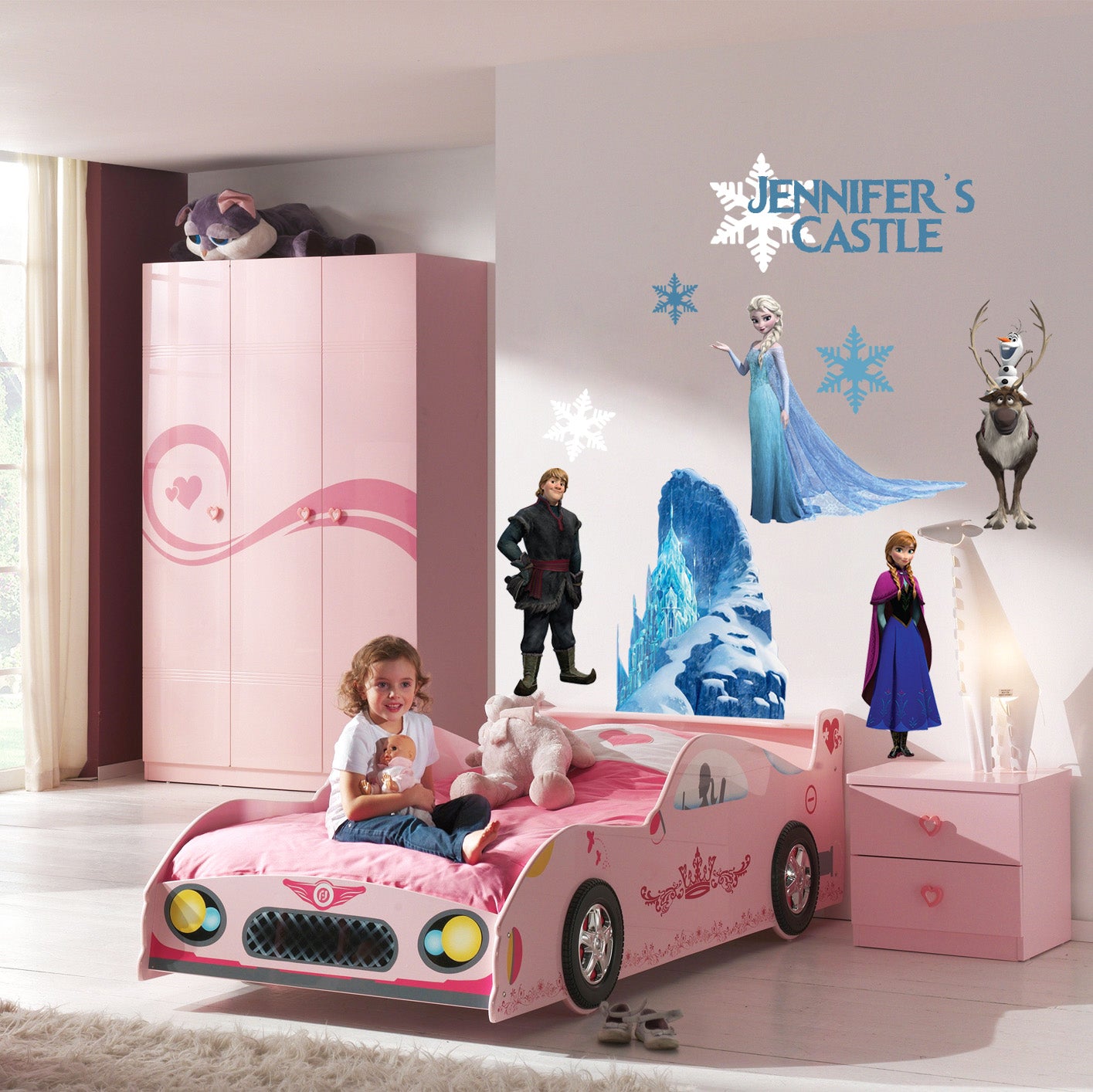 Frozen Set Custom Name Wall Sticker Décalque WC233