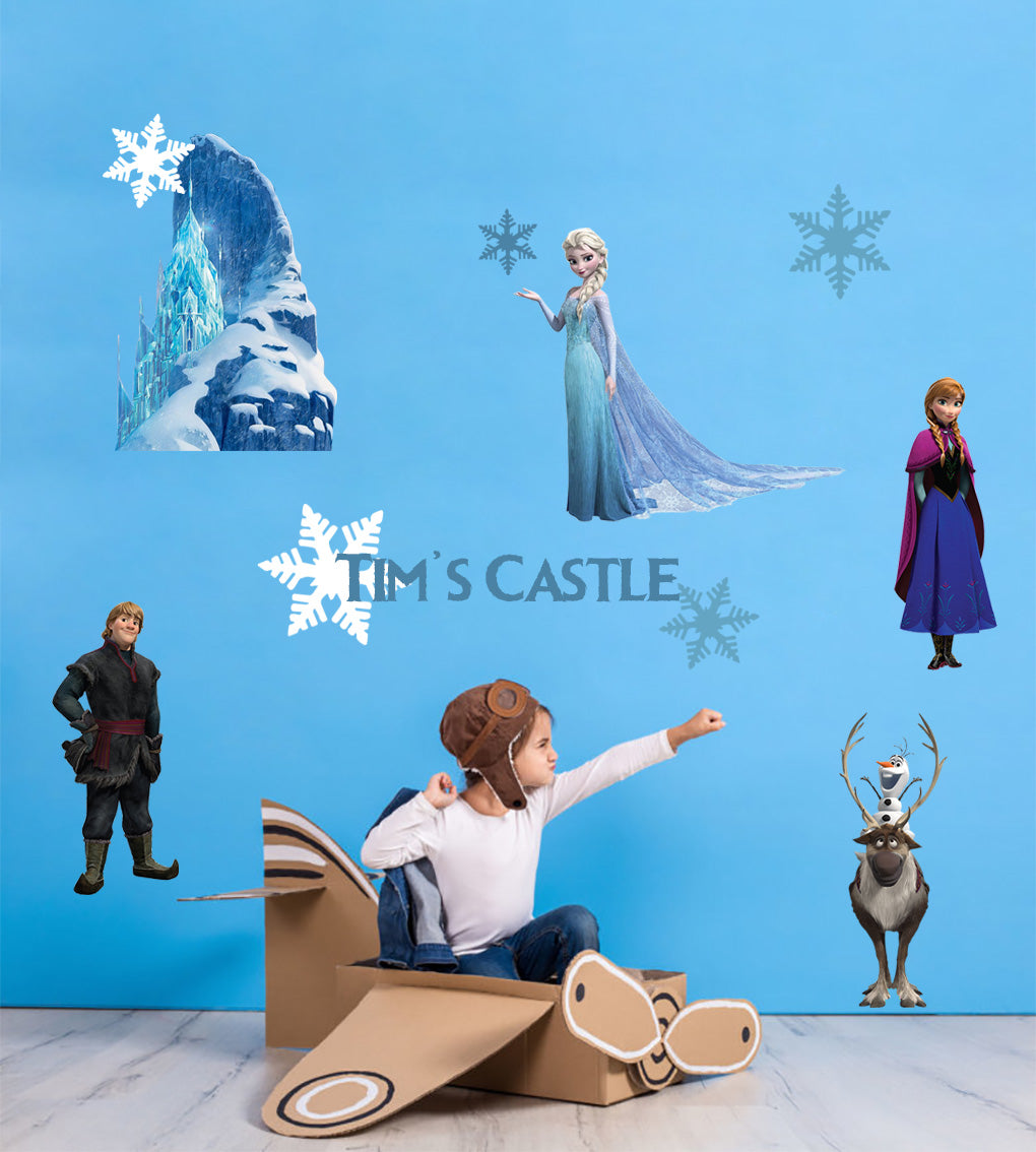 Frozen Set Custom Name Wall Sticker Décalque WC233