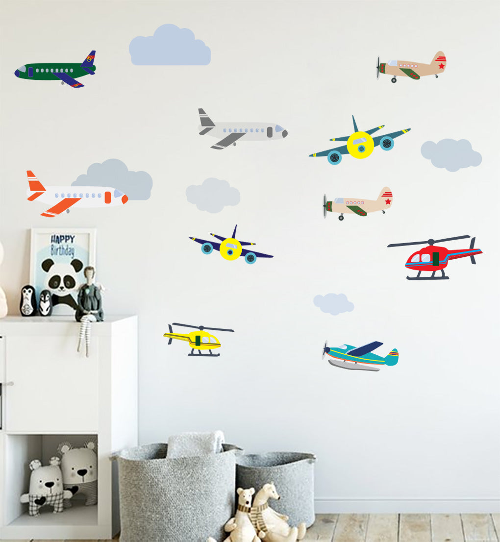 Planes Aviation Set Wall Stickers Decals WC243
